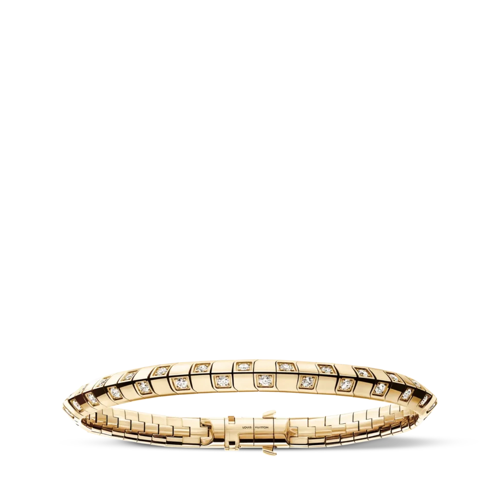 LE DAMIER DE LOUIS VUITTON 18K Gold Diamond Bracelet