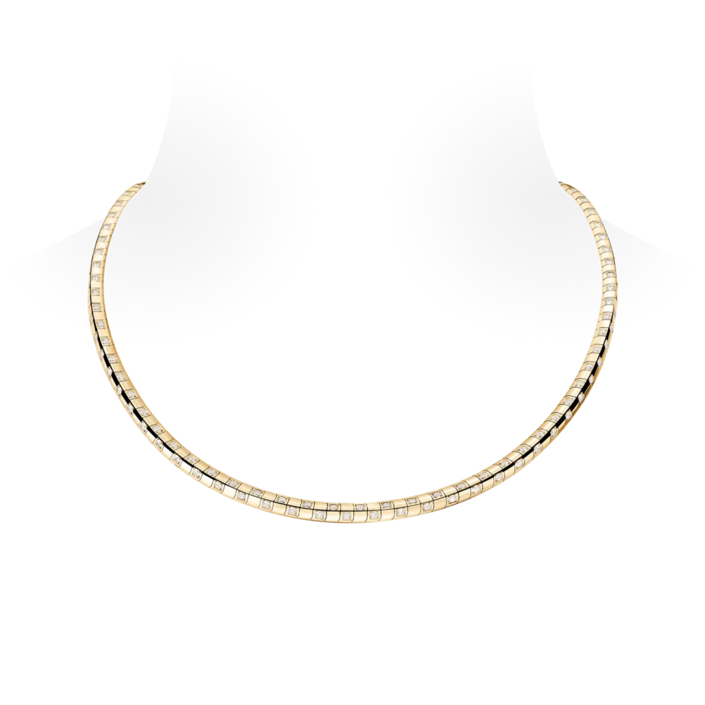 LE DAMIER DE LOUIS VUITTON 18K Gold Diamond Medium Necklace