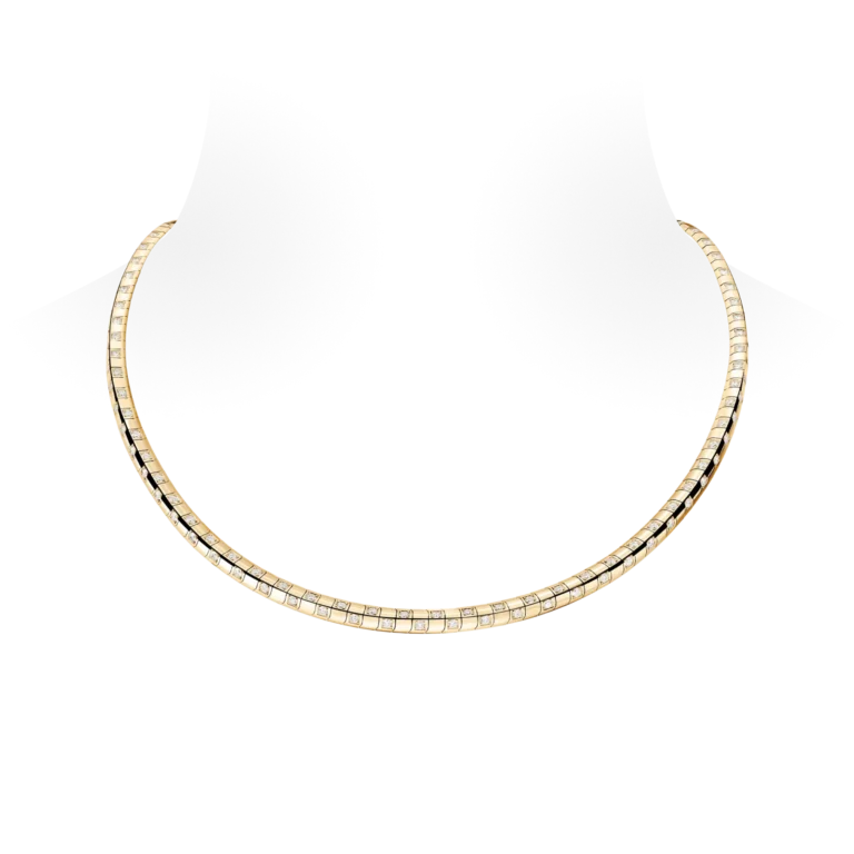 LE DAMIER DE LOUIS VUITTON 18K Gold Diamond Medium Necklace