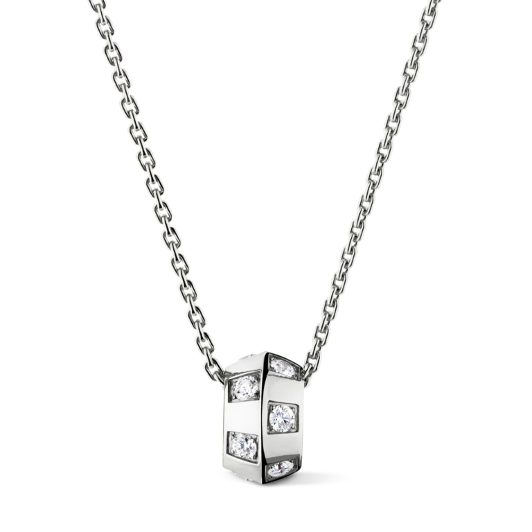 LE DAMIER DE LOUIS VUITTON 18K Gold Diamond Necklace