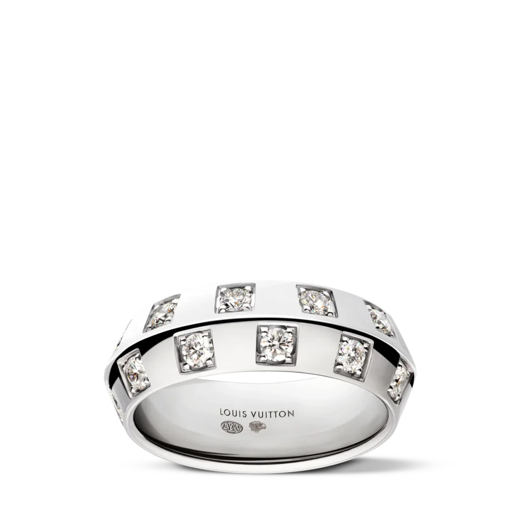 LE DAMIER DE LOUIS VUITTON 18K gold diamond ring product photograph