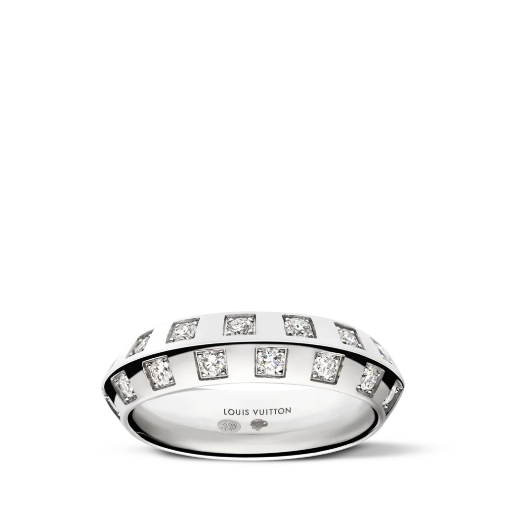 LE DAMIER DE LOUIS VUITTON 18K gold diamond ring