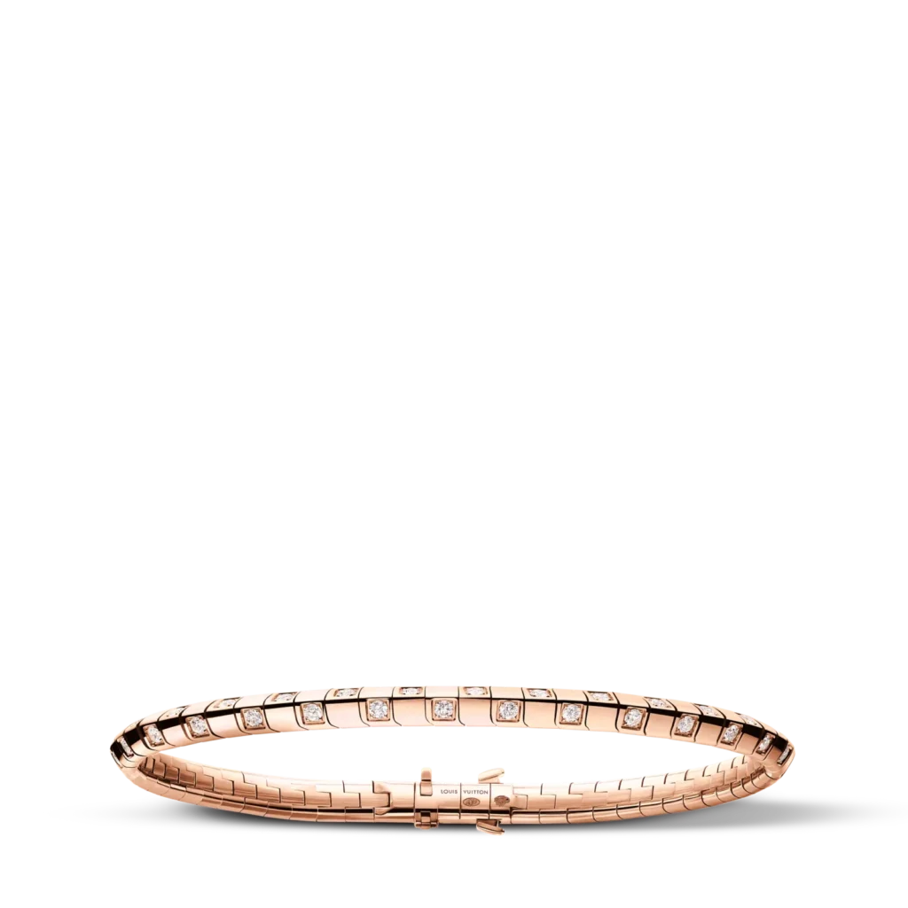 LE DAMIER DE LOUIS VUITTON 18K Gold Diamond Small Bracelet