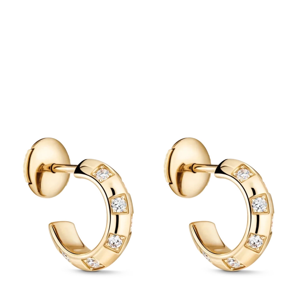 LE DAMIER DE LOUIS VUITTON 18K Gold Diamond Small Earrings product photograph