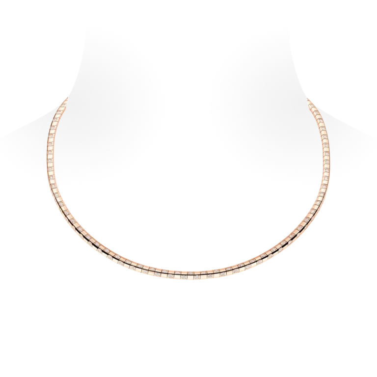 LE DAMIER DE LOUIS VUITTON 18K Gold Diamond Small Necklace