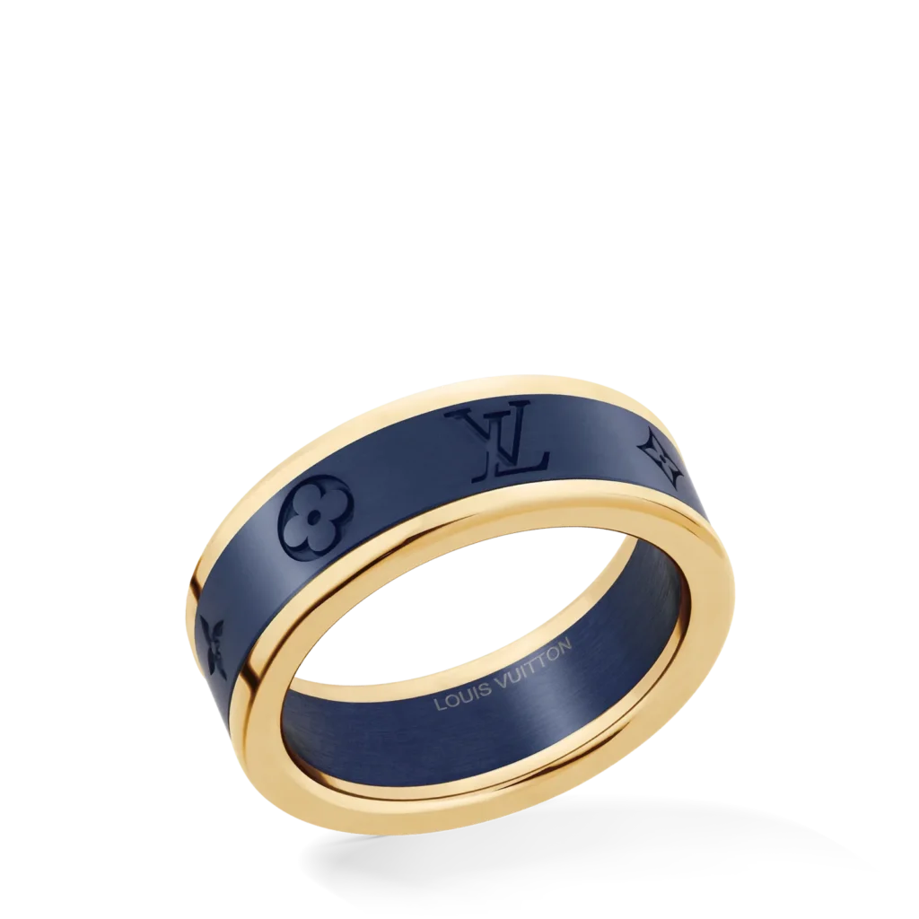 LES GASTON VUITTON 18K Gold Titanium Small Ring
