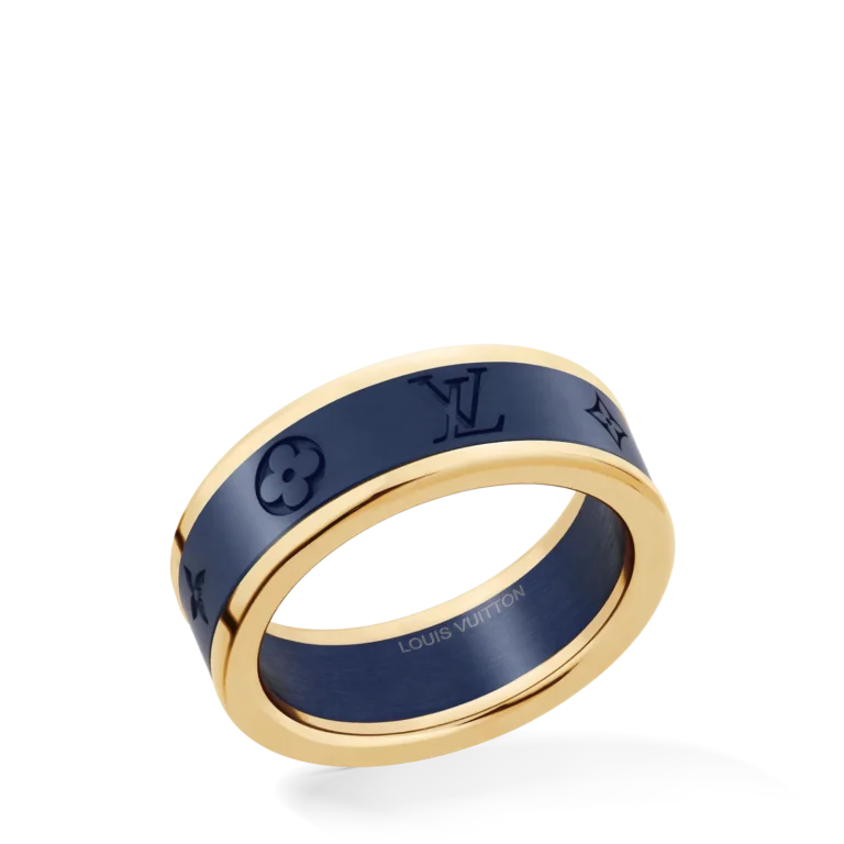 LES GASTON VUITTON 18K Gold Titanium Small Ring