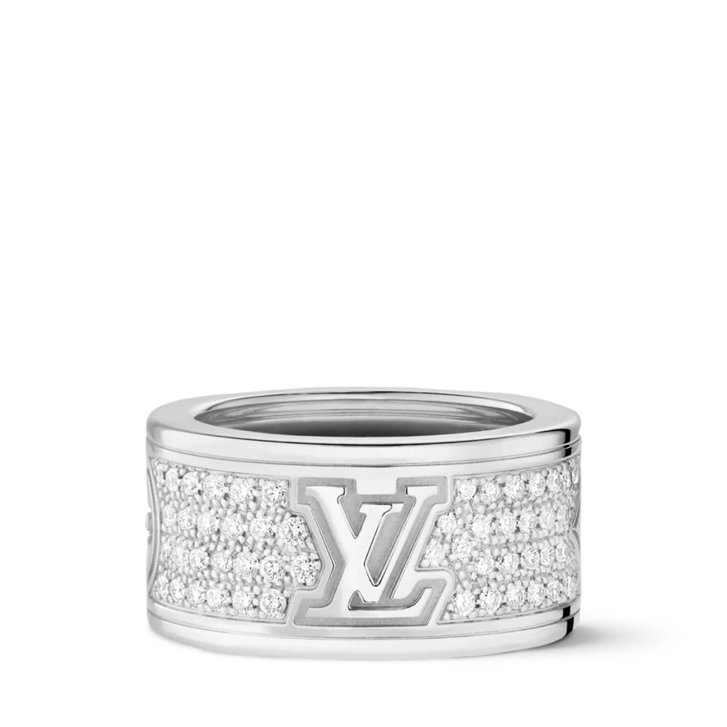 LES GASTONS VUITTON 18K Gold Diamond Large Ring