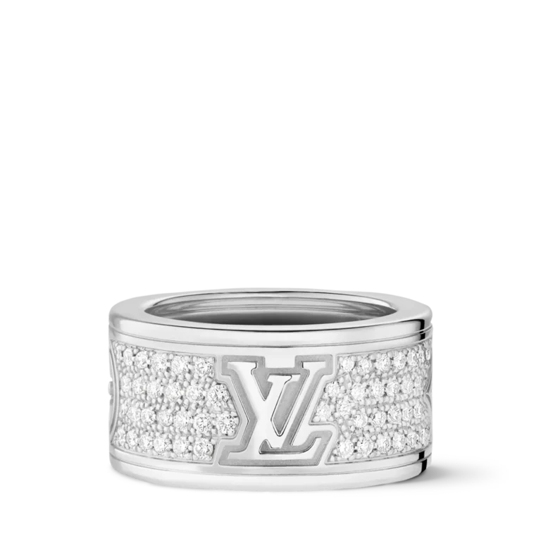 LES GASTONS VUITTON 18K Gold Diamond Large Ring