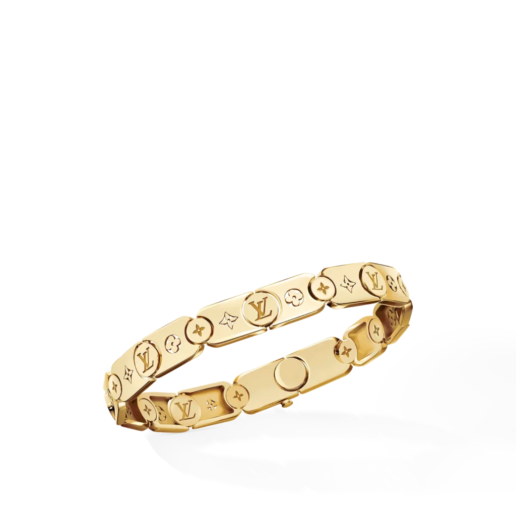 LES GASTONS VUITTON GOURMETTE 18K gold bracelet