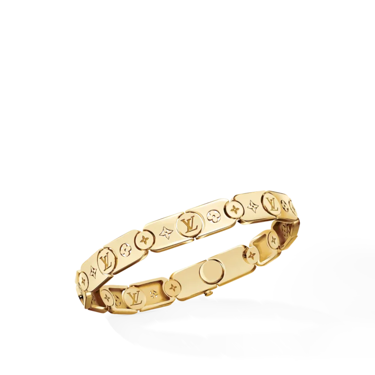 LES GASTONS VUITTON GOURMETTE 18K gold bracelet