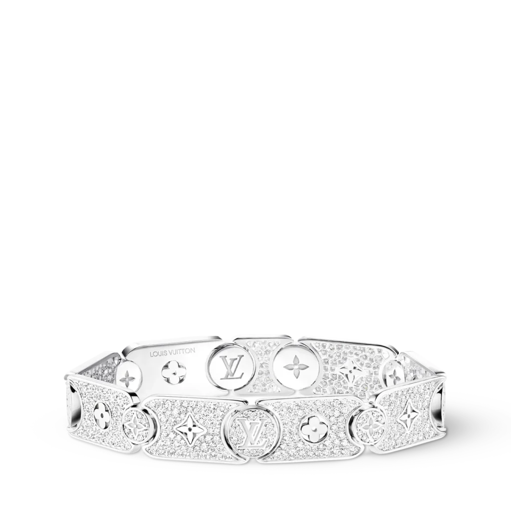 LES GASTONS VUITTON MASTERPIECE GOURMETTE 18K Gold Diamond Bracelet