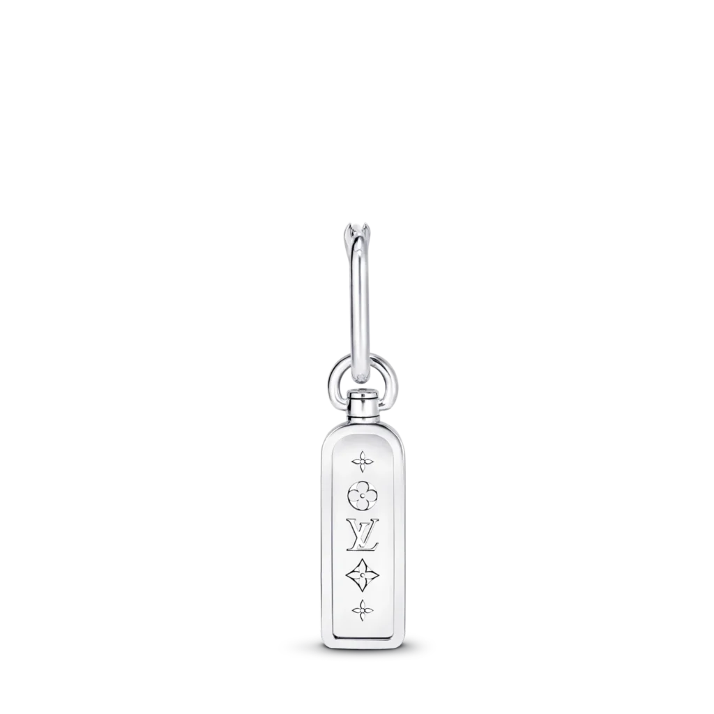 LES GASTONS VUITTON TAG SINGLE HOOP 18K gold earrings