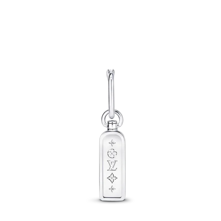 LES GASTONS VUITTON TAG SINGLE HOOP 18K gold earrings