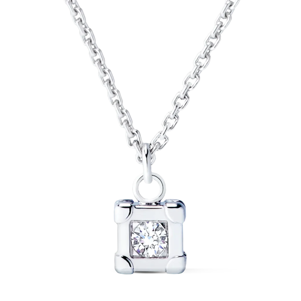 LES GASTONS VUITTON TRUNK 18K Gold Diamond Necklace