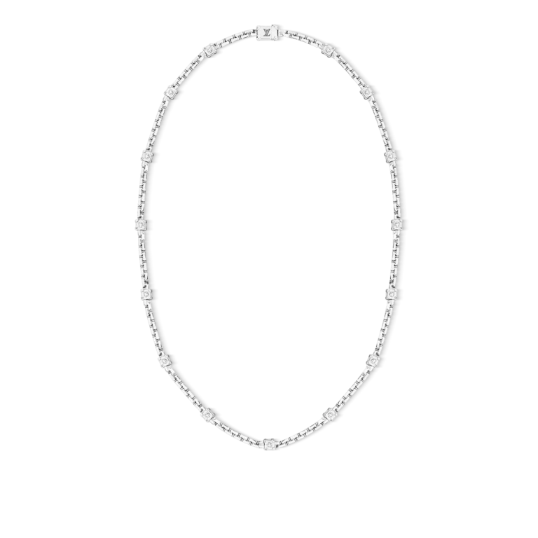 LES GASTONS VUITTON TRUNK 18K Gold Diamond Necklace