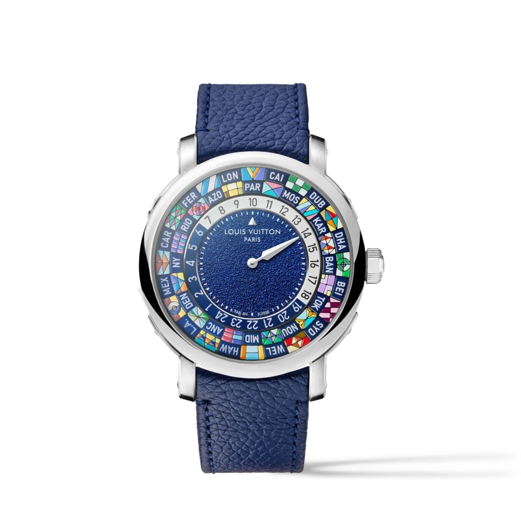 LOUIS VUITTON ESCALE WORLDTIME Platinum Automatic Watch, 40 mm