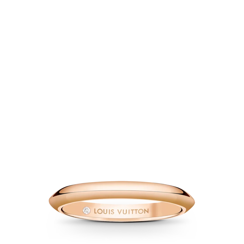 LV DIAMONDS 2.5 mm 18K gold wedding ring product photograph