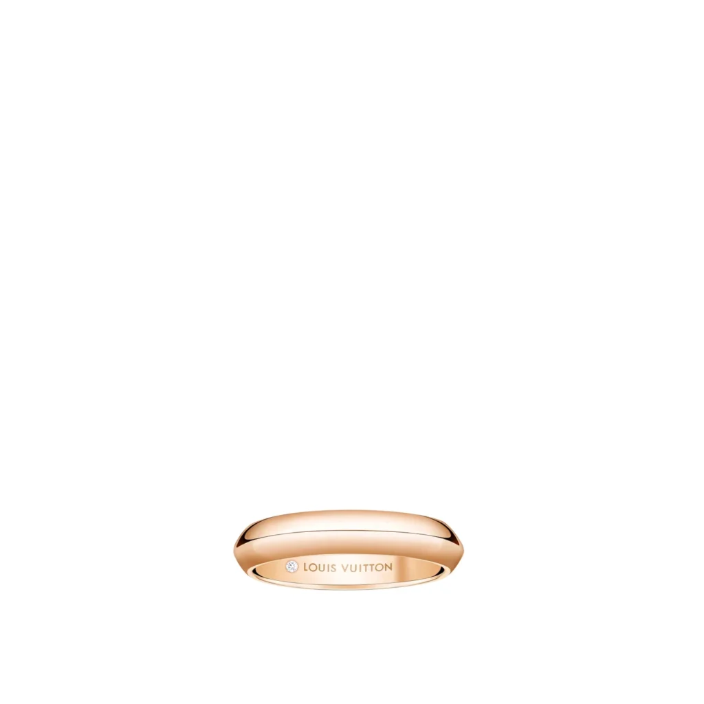 LV DIAMONDS 4mm 18K Gold Wedding Ring product photograph