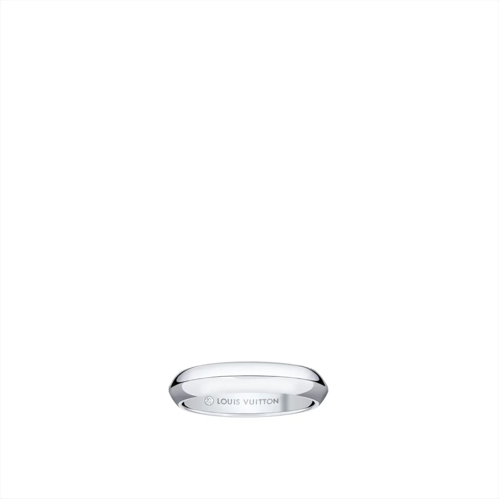 LV DIAMONDS 4mm Platinum Wedding Ring product photograph