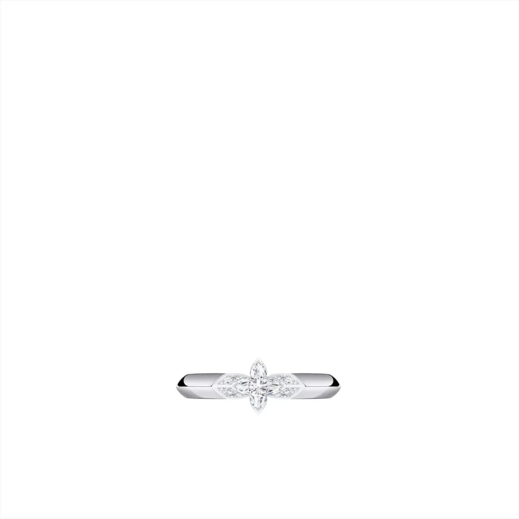 LV Diamonds Solitaire LV Monogram Star Cut Diamond Ring product photograph