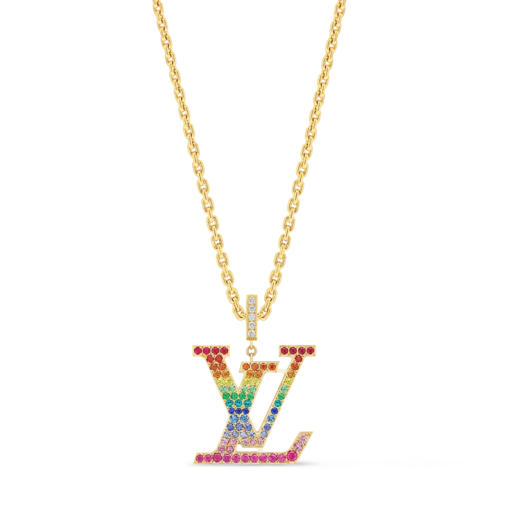 LV IDYLLE BLOSSOM LARGE 18K gold gemstone necklace