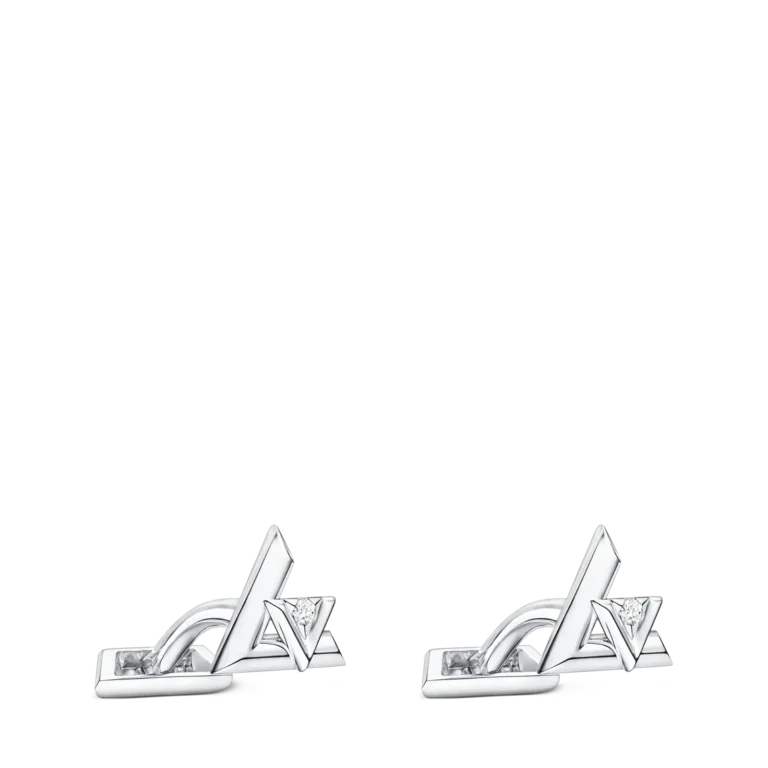 LV VOLT 18K gold diamond cufflinks