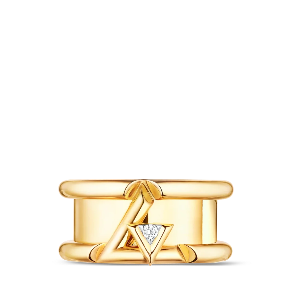 LV VOLT 18K gold diamond ring