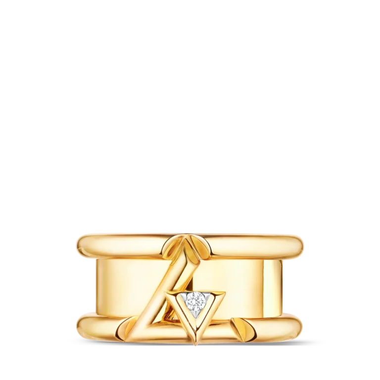 LV VOLT 18K gold diamond ring