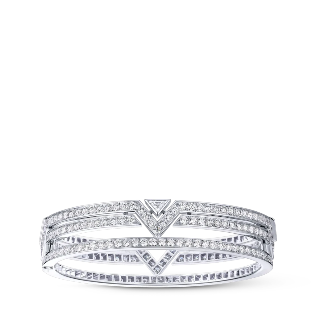 PURE V 18K Gold (White) Diamond Bangle