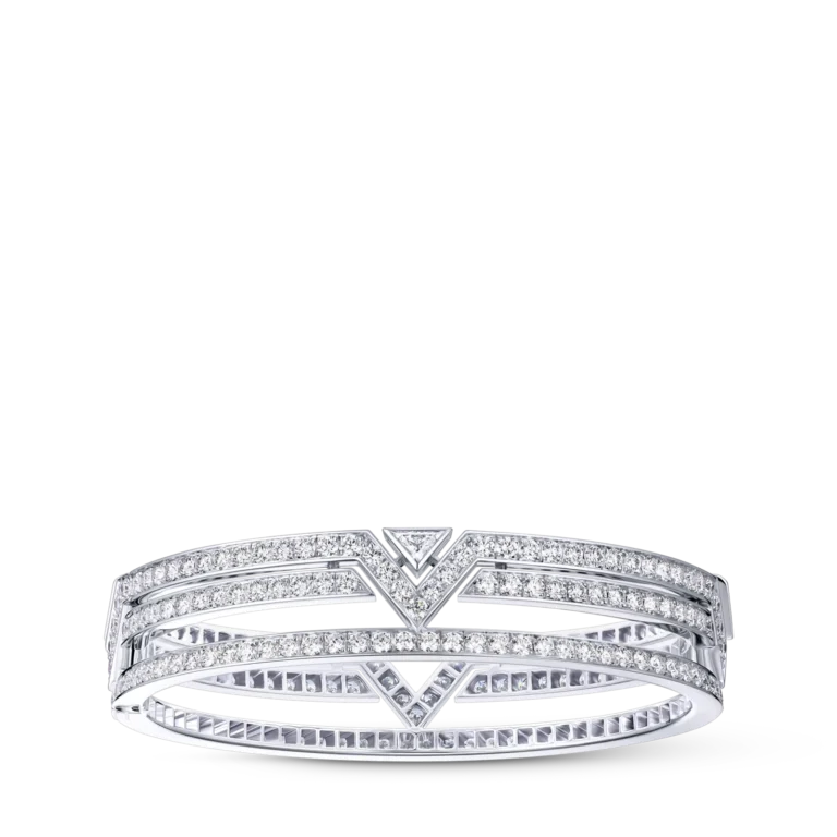 PURE V 18K Gold (White) Diamond Bangle