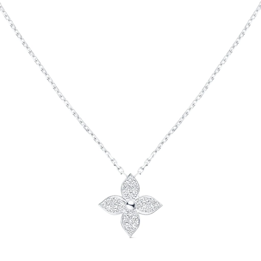 Star Blossom 18K Gold Diamond Necklace