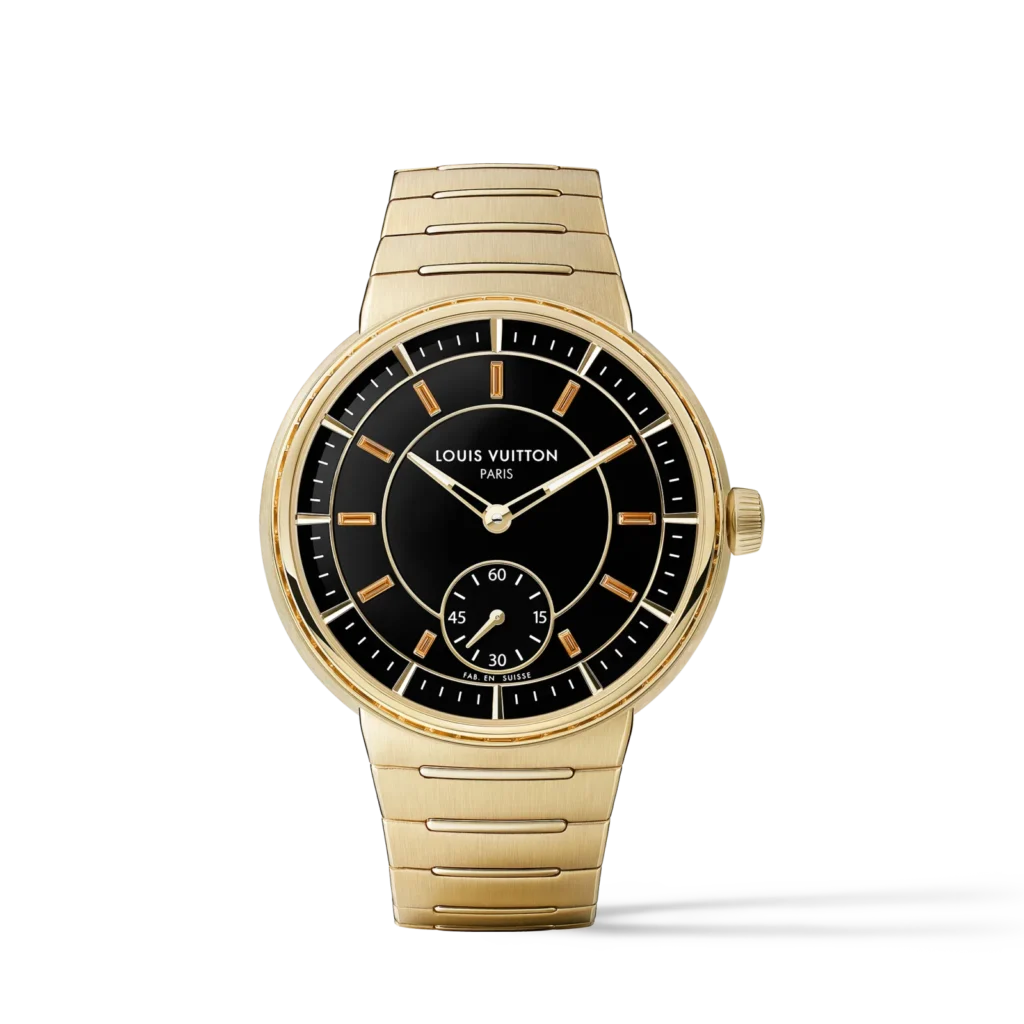 TAMBOUR 18K Gold (Yellow) Agate Sapphire Automatic Watch, 40 mm product photograph