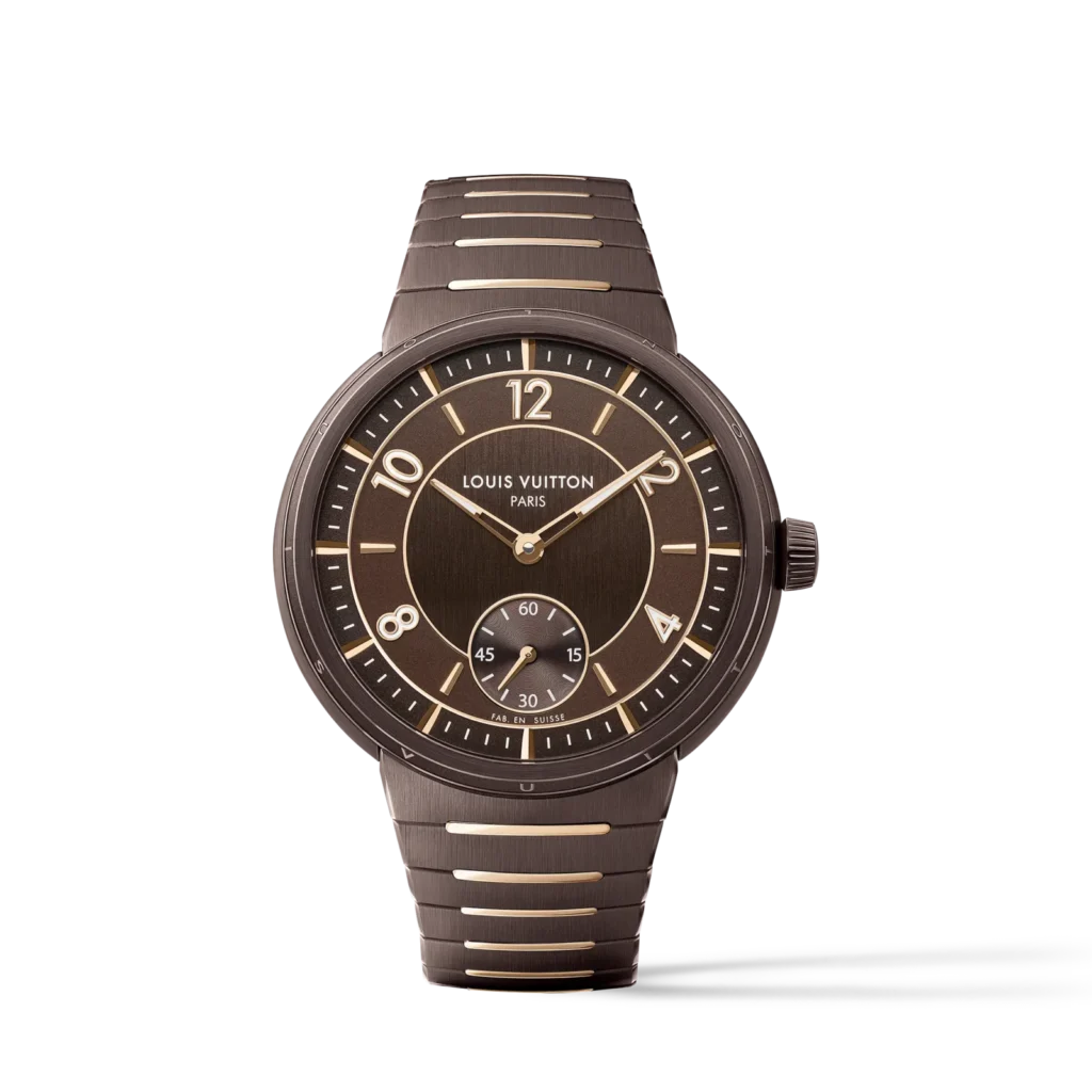 TAMBOUR ceramic 18K gold (rose) automatic watch, 40 mm product photograph