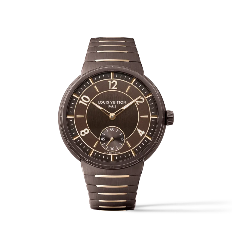 TAMBOUR ceramic 18K gold (rose) automatic watch, 40 mm