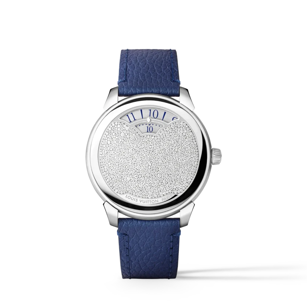 TAMBOUR CONVERGENCE Platinum Diamond Automatic Watch, 37 mm product photograph