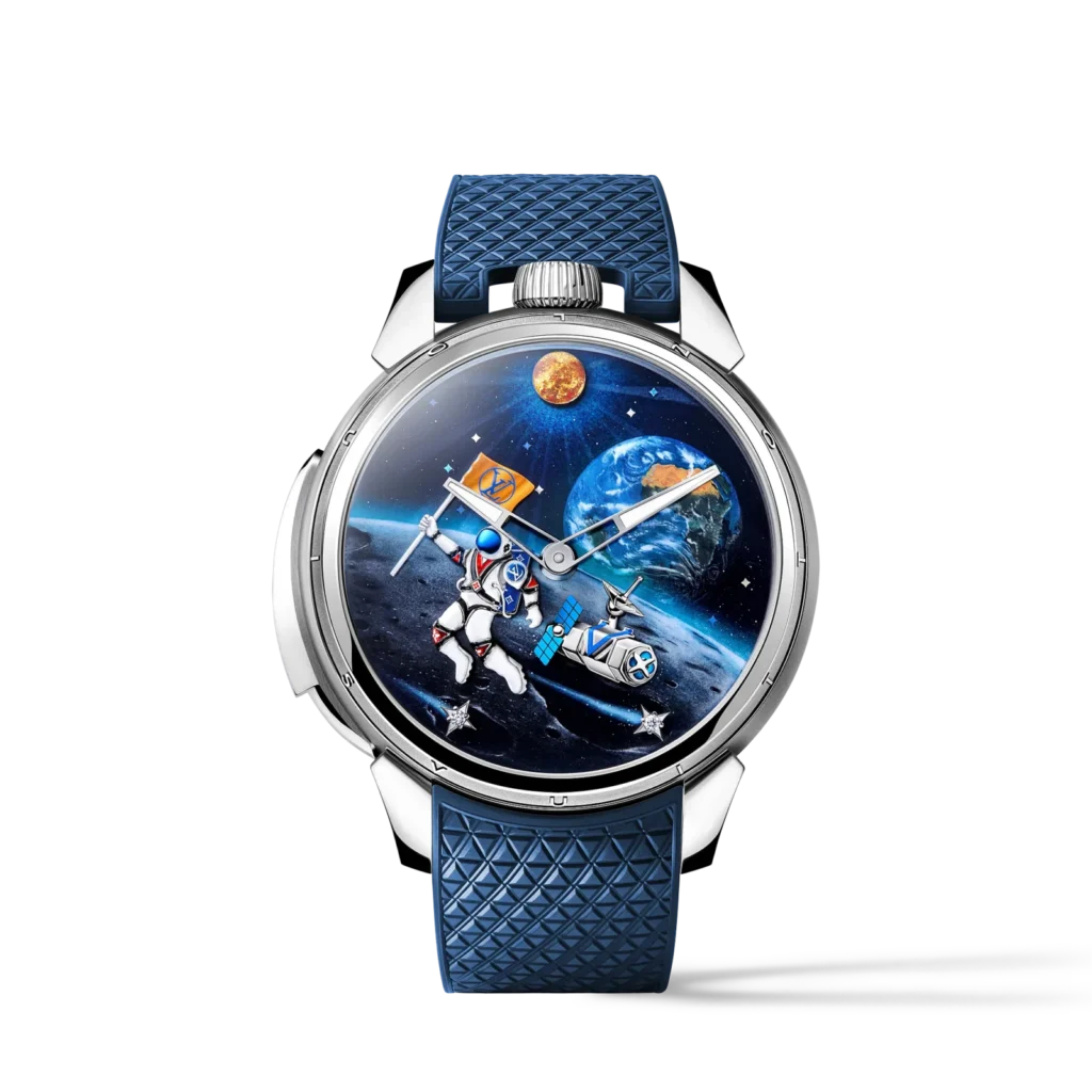 TAMBOUR TAIKO GALACTIQUE 18K Gold (White) Titanium Manual Watch, 46.7 mm product photograph