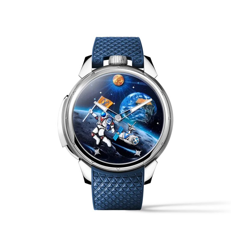 TAMBOUR TAIKO GALACTIQUE 18K Gold (White) Titanium Manual Watch, 46.7 mm