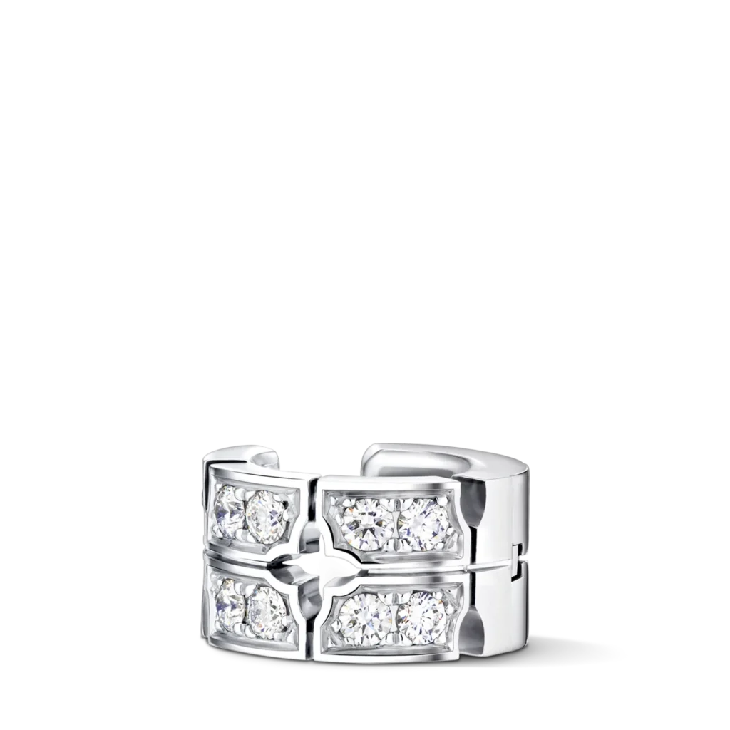 TUMBLER 18K Gold Diamond Ear Clips