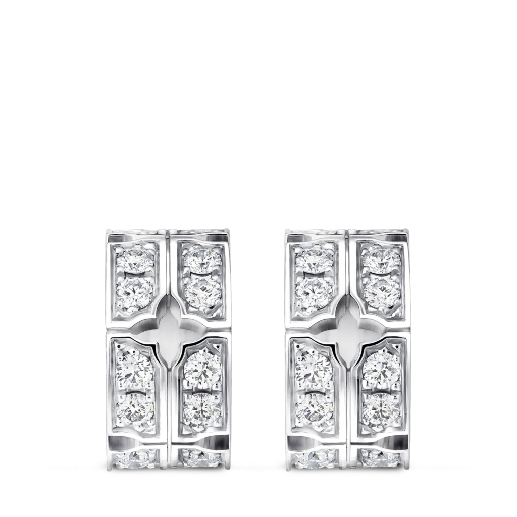 TUMBLER 18K Gold Diamond Earrings product photograph