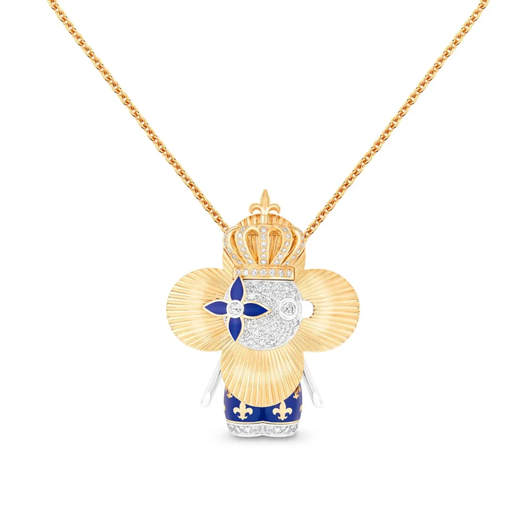 VIVIENNE RAINBOW 18K Gold Diamond Gemstone Necklace