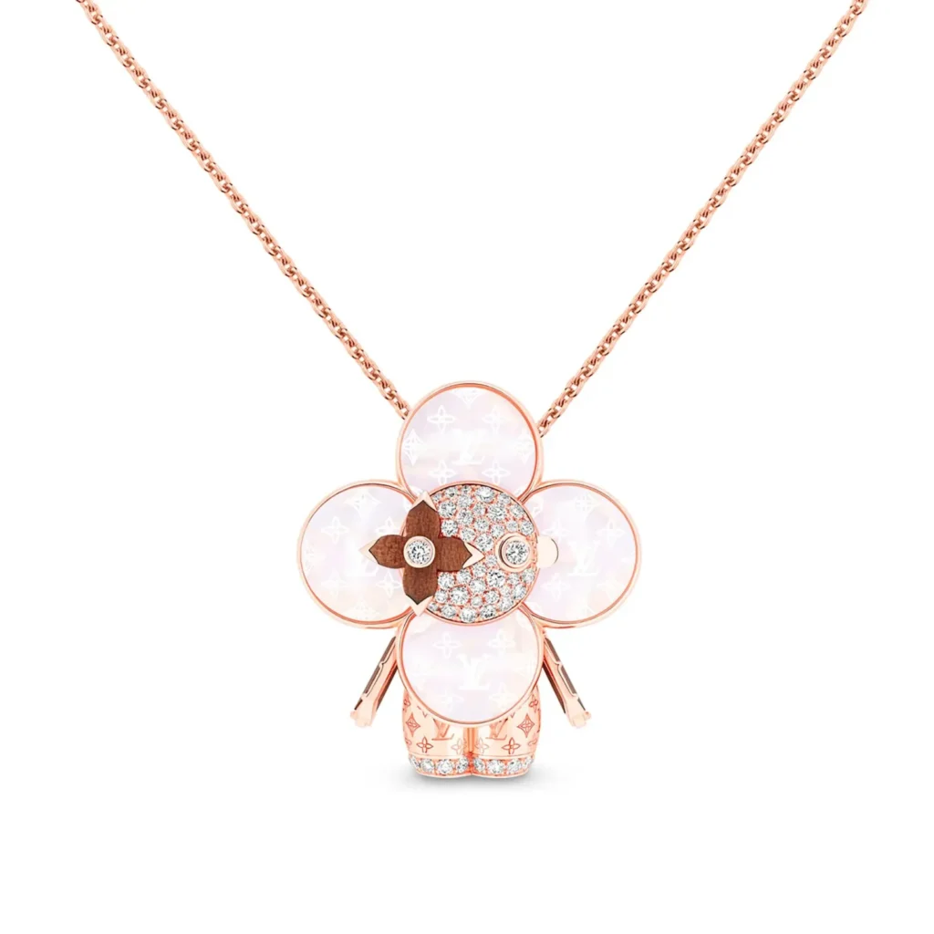 VIVIENNE RAINBOW 18K Gold Diamond Gemstone Necklace